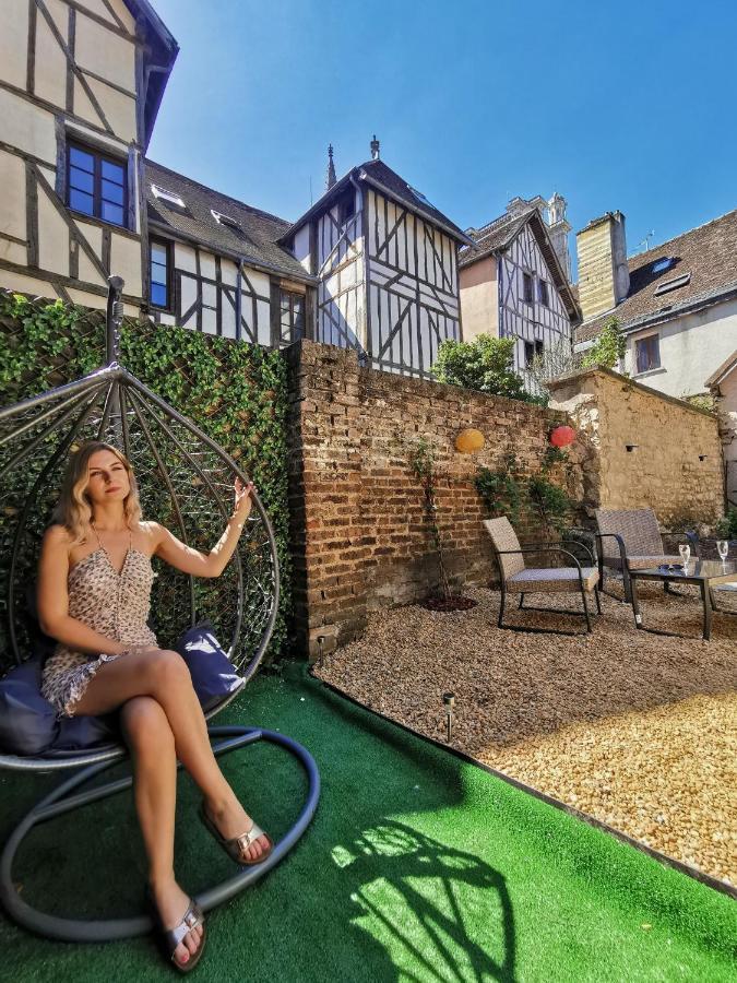 Le Papillon De La Cathedrale - Calme - Jardin - Wifi Leilighet Troyes Eksteriør bilde