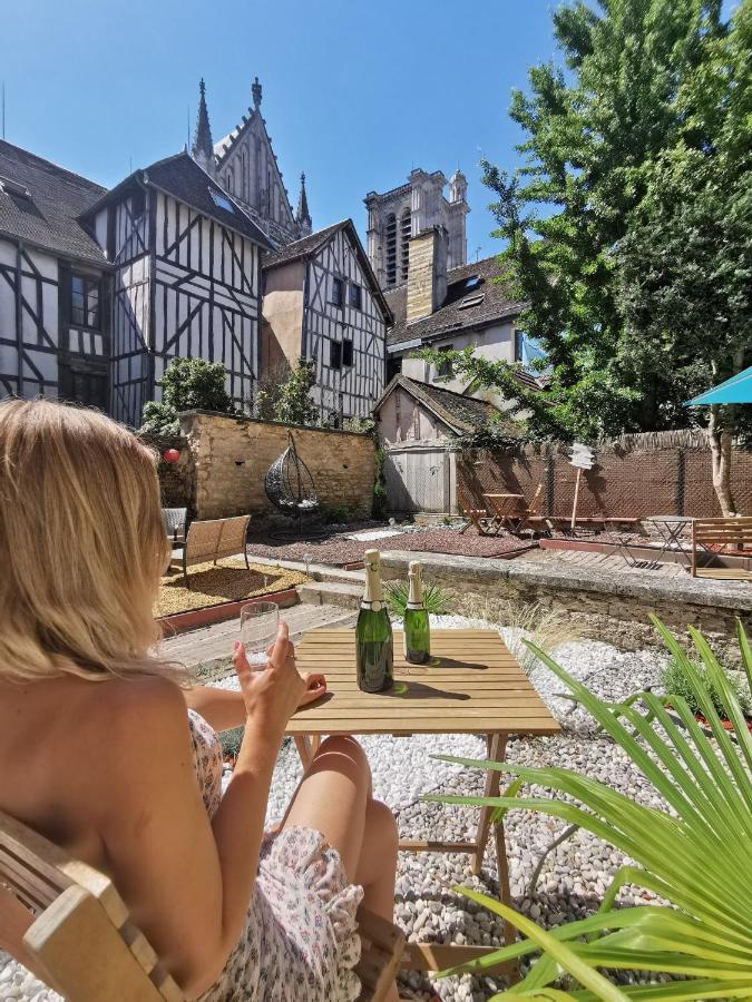 Le Papillon De La Cathedrale - Calme - Jardin - Wifi Leilighet Troyes Eksteriør bilde